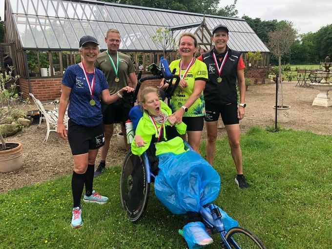 I mål efter halvmarathon